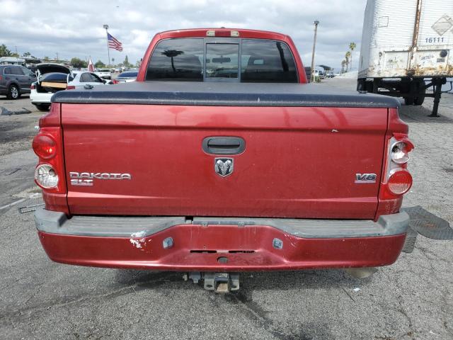 1D7HE48N77S103318 - 2007 DODGE DAKOTA QUAD SLT RED photo 6