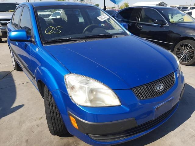 KNADE123076288672 - 2007 KIA RIO BASE BLUE photo 1