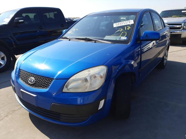 KNADE123076288672 - 2007 KIA RIO BASE BLUE photo 2