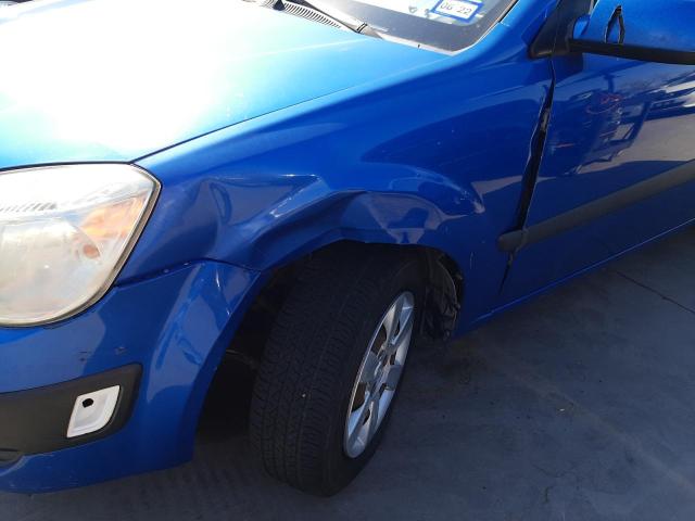 KNADE123076288672 - 2007 KIA RIO BASE BLUE photo 9