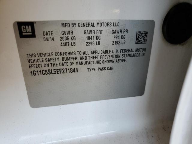 1G11C5SL5EF271844 - 2014 CHEVROLET MALIBU 1LT WHITE photo 12