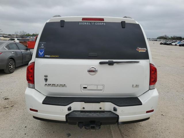 5N1BA08C68N601489 - 2008 NISSAN ARMADA SE WHITE photo 6