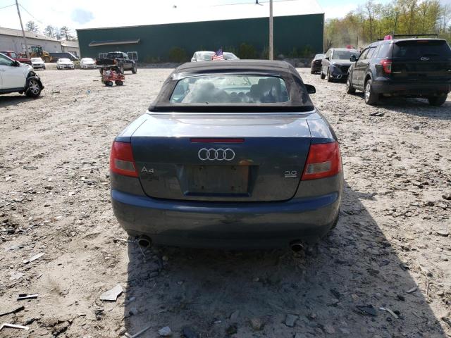 WAUDT48H84K014990 - 2004 AUDI A4 QUATTRO BLUE photo 6