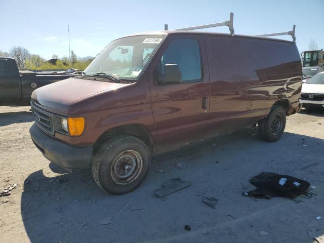 1FTNE24L04HA60343 - 2004 FORD ECONOLINE E250 VAN MAROON photo 1