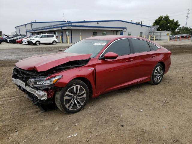 1HGCV3F12LA013526 - 2020 HONDA ACCORD HYBRID RED photo 1