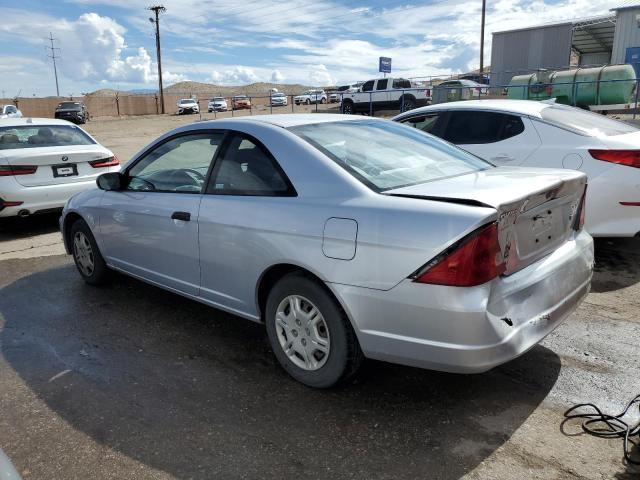 1HGEM22501L100941 - 2001 HONDA CIVIC LX SILVER photo 2