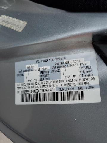 JM1NB353540400694 - 2004 MAZDA MX-5 MIATA BASE SILVER photo 13
