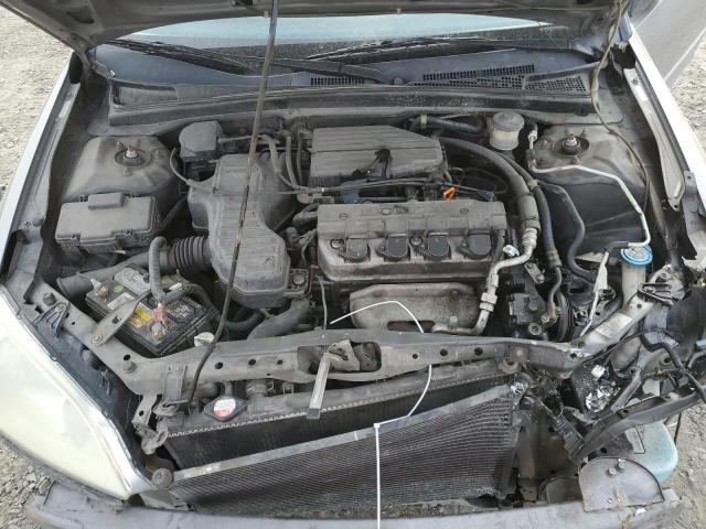 2HGES16594H546842 - 2004 HONDA CIVIC LX GRAY photo 11