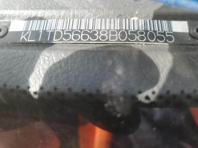 KL1TD56638B058055 - 2008 CHEVROLET AVEO BASE SILVER photo 12