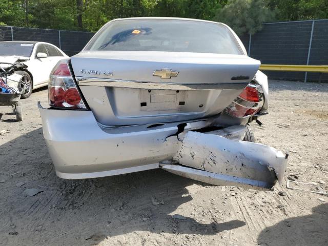 KL1TD56638B058055 - 2008 CHEVROLET AVEO BASE SILVER photo 6