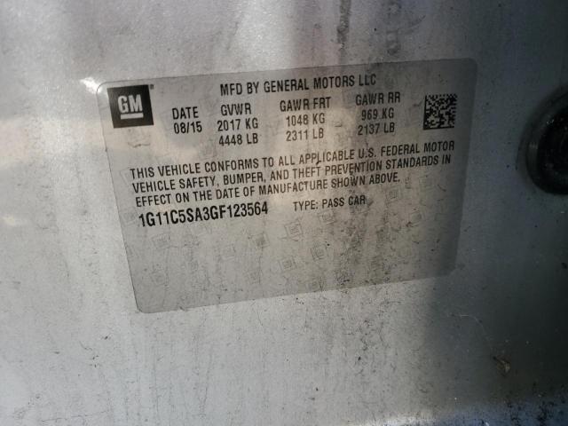 1G11C5SA3GF123564 - 2016 CHEVROLET MALIBU LIM LT მწვანე ფოტო 12