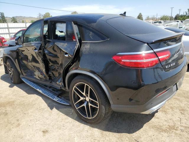 4JGED6EB7GA009480 - 2016 MERCEDES-BENZ GLE COUPE 450 4MATIC BLACK photo 2