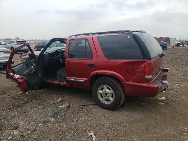 1GNDT13W0Y2253812 - 2000 CHEVROLET BLAZER RED photo 2