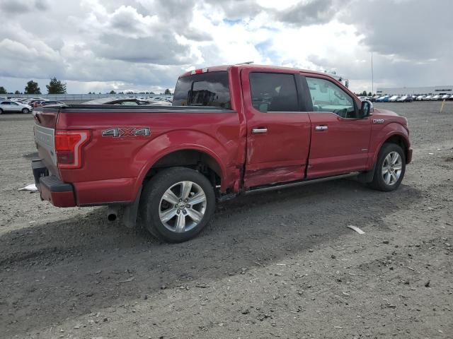 1FTEW1EG3HFC90839 - 2017 FORD F150 SUPERCREW RED photo 3