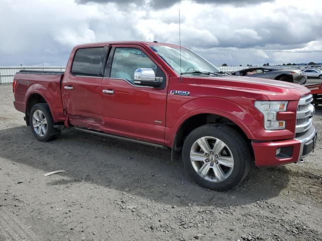 1FTEW1EG3HFC90839 - 2017 FORD F150 SUPERCREW RED photo 4
