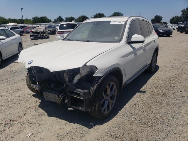 5UXTY3C08M9F68311 - 2021 BMW X3 SDRIVE30I WHITE photo 1