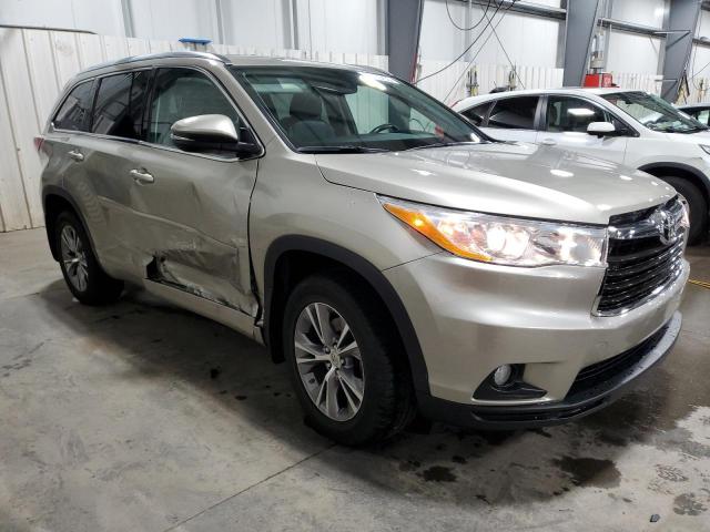 5TDJKRFH5ES019096 - 2014 TOYOTA HIGHLANDER XLE 米色 照片 4