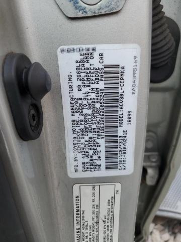 4T1BE32K62U053240 - 2002 TOYOTA CAMRY LE SILVER photo 12