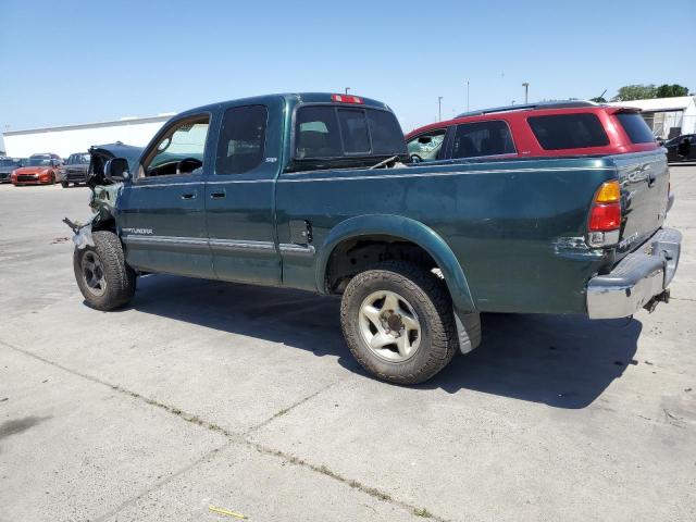 5TBBT4415YS001138 - 2000 TOYOTA TUNDRA ACCESS CAB GREEN photo 2