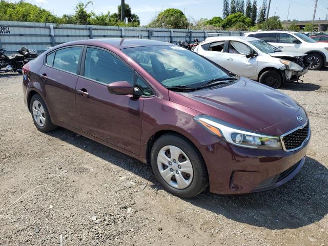 3KPFK4A7XHE146335 - 2017 KIA FORTE LX BURGUNDY photo 4