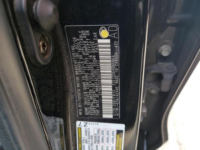 2T1KR32E06C591227 - 2006 TOYOTA COROLLA MA XR BLACK photo 12