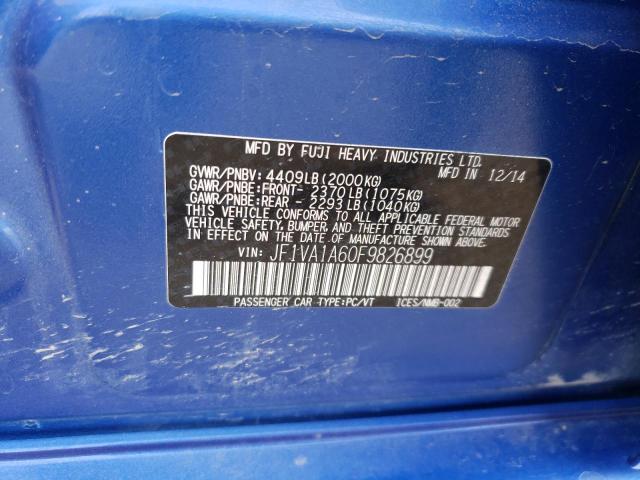 JF1VA1A60F9826899 - 2015 SUBARU WRX BLUE photo 12