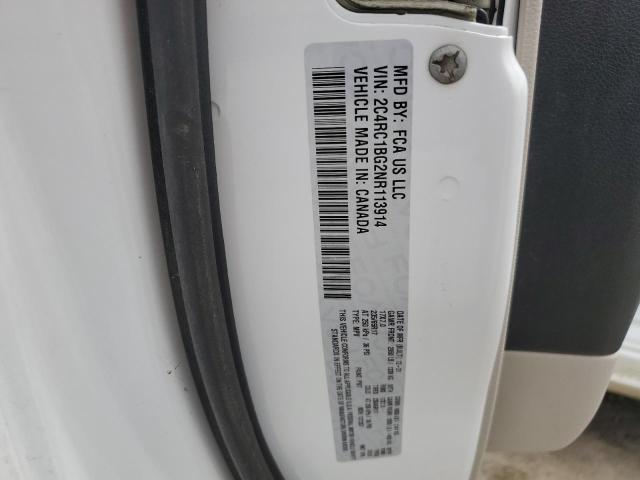 2C4RC1BG2NR113914 - 2022 CHRYSLER PACIFICA TOURING L WHITE photo 13