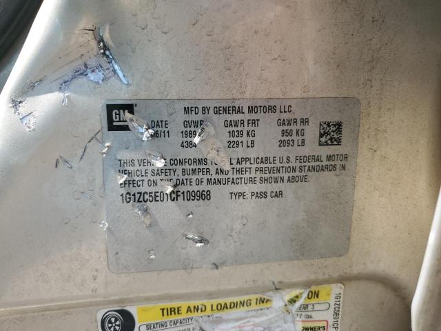 1G1ZC5E01CF109968 - 2012 CHEVROLET MALIBU 1LT GOLD photo 12