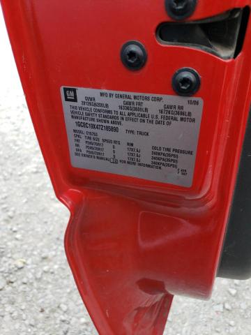 1GCEC19X47Z185890 - 2007 CHEVROLET SILVERADO C1500 CLASSIC RED photo 12