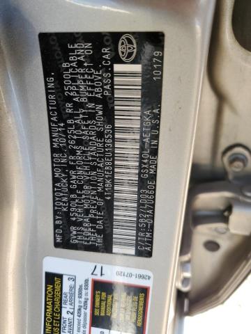 4T1BK1EB8EU136536 - 2014 TOYOTA AVALON BASE GOLD photo 12