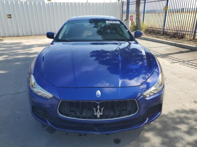 ZAM57XSA4F1130538 - 2015 MASERATI GHIBLI BLUE photo 5