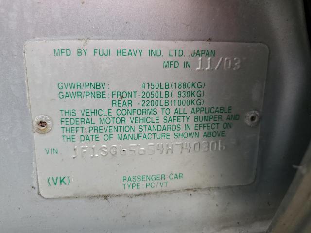 JF1SG65654H740306 - 2004 SUBARU FORESTER 2.5XS Серебристый фото 13