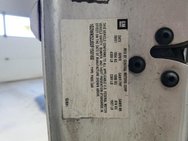 1G2WK52J82F150160 - 2002 PONTIAC GRAND PRIX SE 银色 照片 12