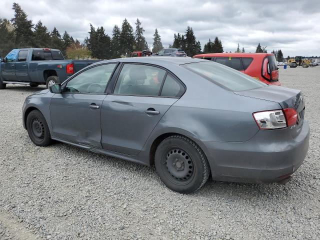 3VW2K7AJ3EM354079 - 2014 VOLKSWAGEN JETTA BASE GRAY photo 2