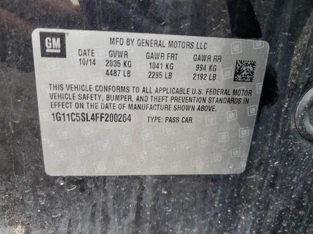 1G11C5SL4FF200264 - 2015 CHEVROLET MALIBU 1LT 石墨色 照片 12