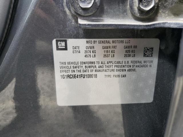 1G1RC6E41FU108618 - 2015 CHEVROLET VOLT CHARCOAL photo 12