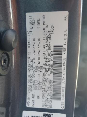 5TFJX4GN3FX038007 - 2015 TOYOTA TACOMA DOUBLE CAB PRERUNNER GRAY photo 12
