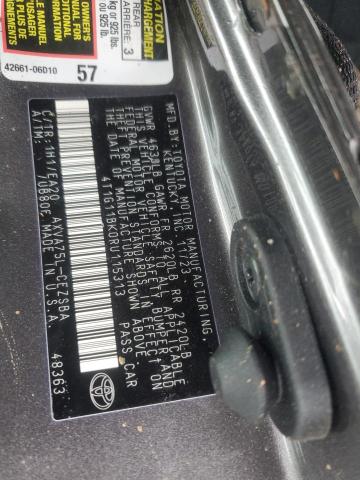 4T1G11BK0RU115313 - 2024 TOYOTA CAMRY SE NIGHT SHADE GRAY photo 13