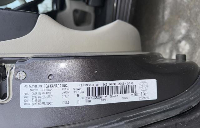 2C4RC1CG7GR119029 - 2016 CHRYSLER TOWN & COU TOURING L GRAY photo 10