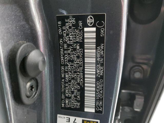 JTDKARFP8J3097933 - 2018 TOYOTA PRIUS PRIM 灰色 照片 13