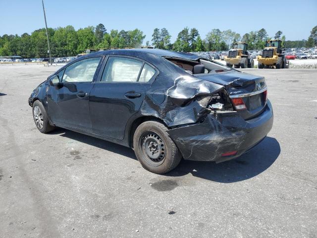 19XFB2F57FE277408 - 2015 HONDA CIVIC LX BLACK photo 2