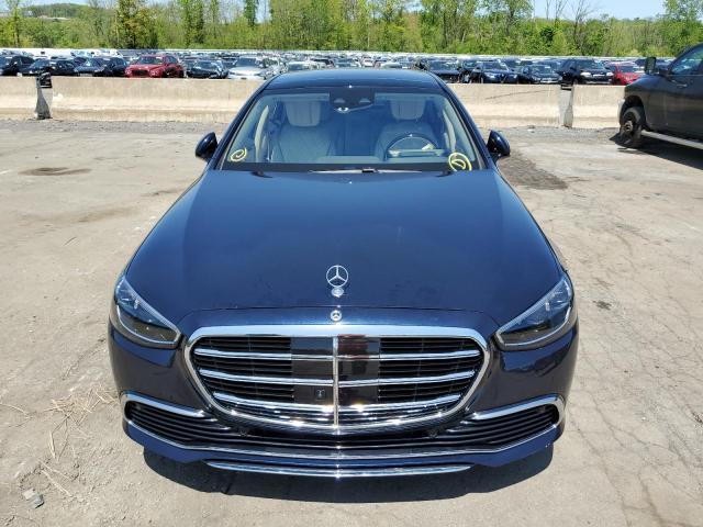 W1K6G7GB0NA100449 - 2022 MERCEDES-BENZ S 580 4MATIC BLUE photo 5