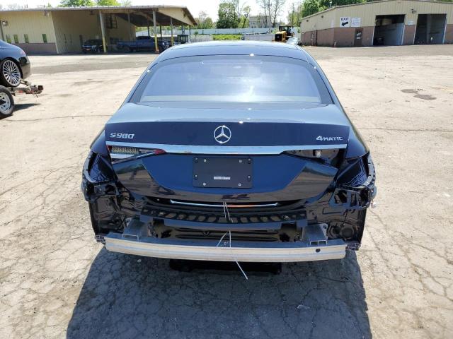 W1K6G7GB0NA100449 - 2022 MERCEDES-BENZ S 580 4MATIC BLUE photo 6