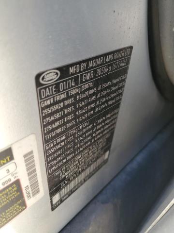 SALWV2TF6EA347124 - 2014 LAND ROVER RANGE ROVE AUTOBIOGRAPHY GRAY photo 13