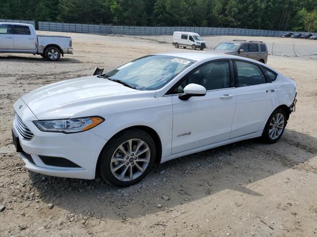 3FA6P0UU4HR248322 - 2017 FORD FUSION S HYBRID WHITE photo 1