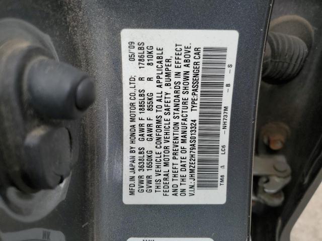 JHMZE2H79AS013324 - 2010 HONDA INSIGHT EX Szary zdjęcie 12