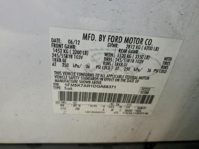 1FM5K7AR1DGA68371 - 2013 FORD EXPLORER POLICE INTERCEPTOR Ağ foto 12