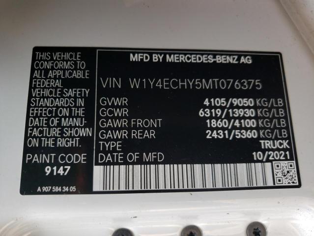 W1Y4ECHY5MT076375 - 2021 MERCEDES-BENZ SPRINTER 2500 白色 照片 14