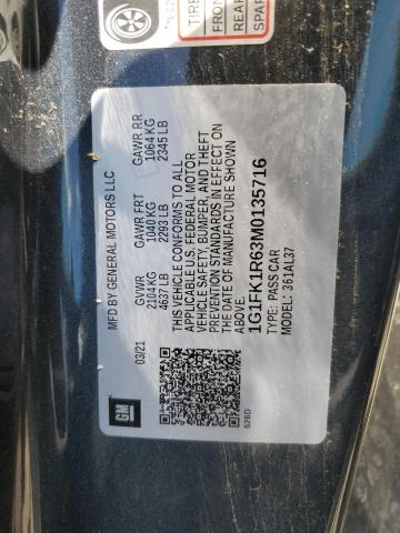 1G1FK1R63M0135716 - 2021 CHEVROLET CAMARO ZL1 灰色 照片 13