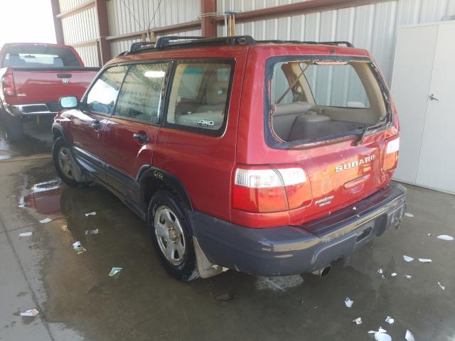 JF1SF63562G751878 - 2002 SUBARU FORESTER L RED photo 3